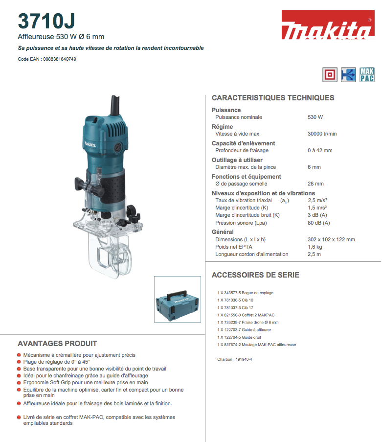 Affleureuse Banggood - présentation du produit