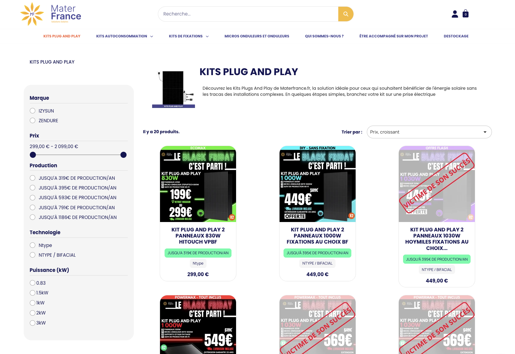 Kit solaire plug-and-play Matter France 830W HiTouch VPBF