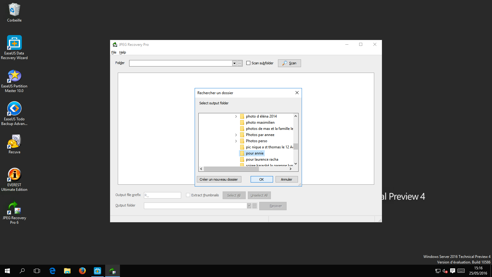 Corruption visible sur les images