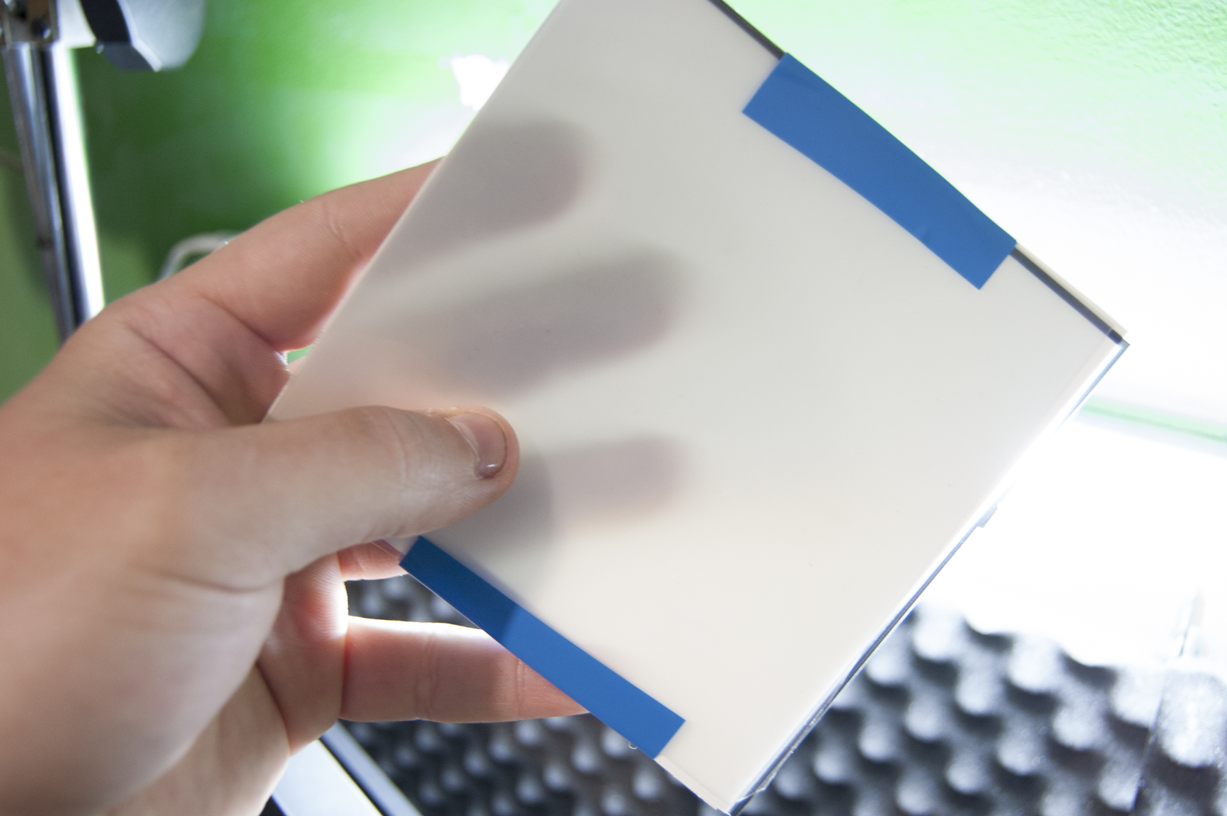 Test de la lumière uniforme avec le filtre