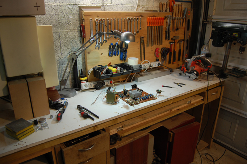 Vue intérieure de l'ampli