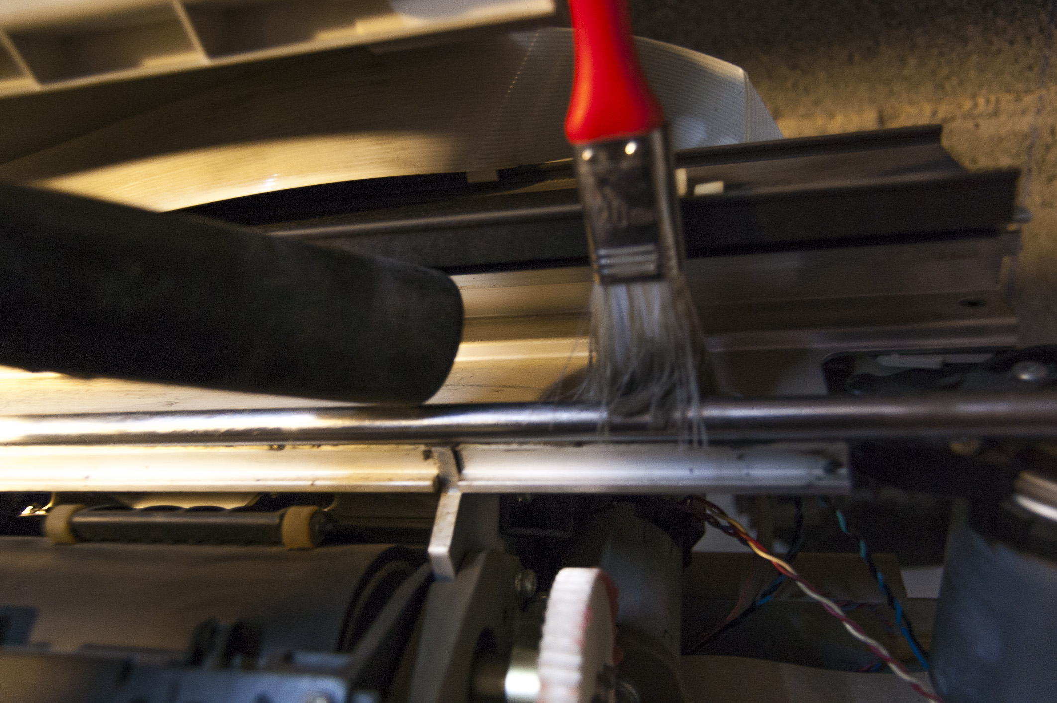 Dépose de l'ancienne courroie