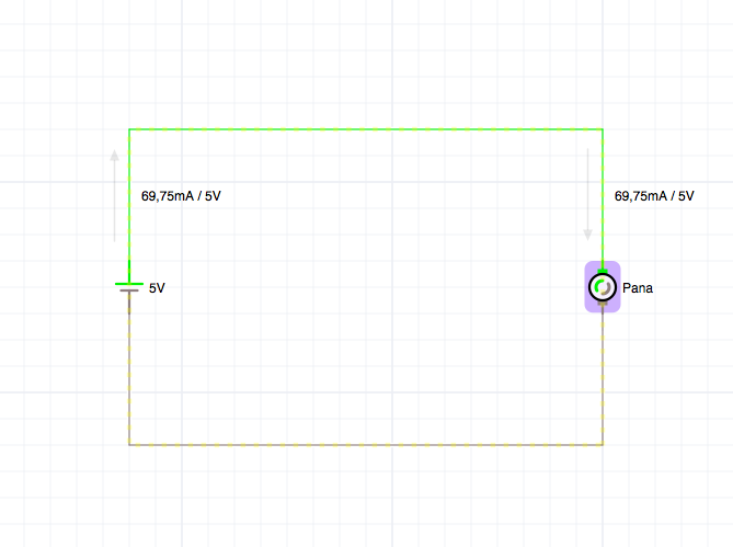 Schéma électronique dans iCircuit