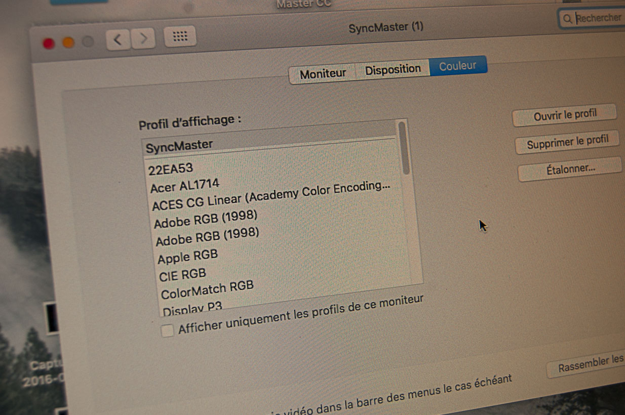Problème de moiré cyan visible