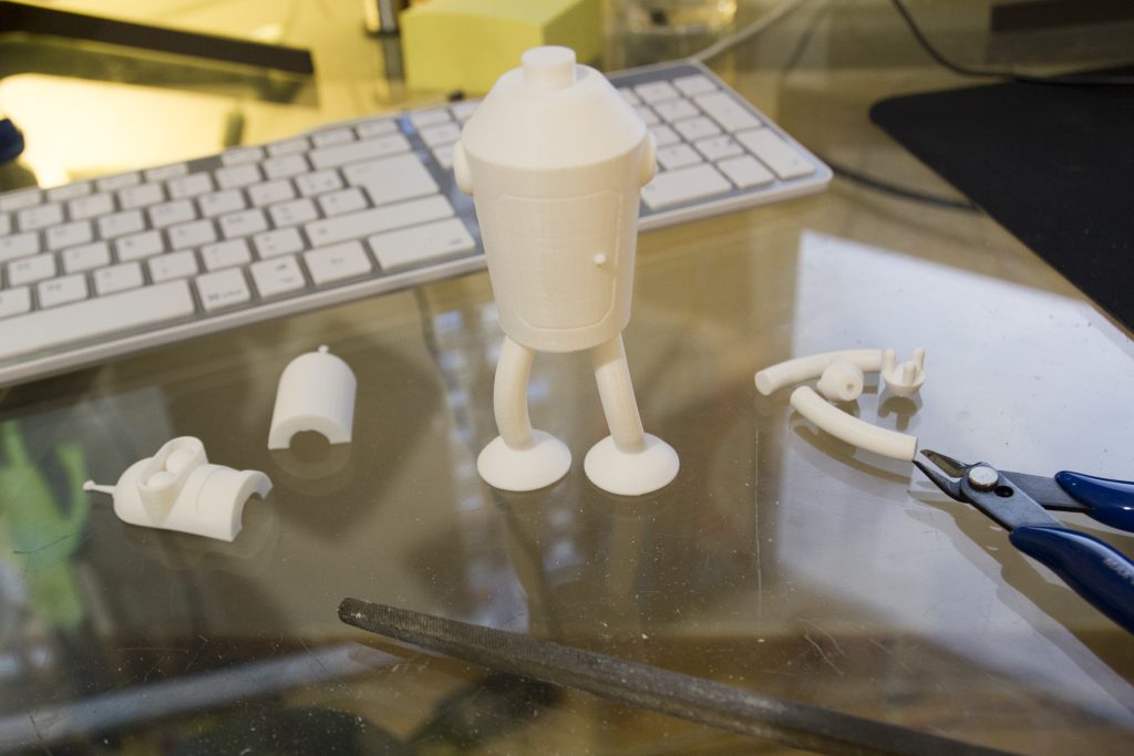 Figurine Bender en fin d'impression